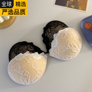 GIOIO 日本进口品牌蕾丝胸贴女加厚婚纱吊带用小胸显大聚拢防滑隐形防凸 白色B