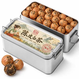 恬和 陈皮白茶龙珠高山陈年老白茶新会陈皮寿眉贡眉龙珠茶陈皮白茶 陈皮白茶龙珠寿眉 100g*1盒