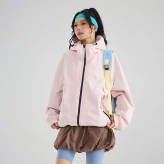 JEANSWEST OUTDOOR 春季新款冲锋衣户外登山服 杏仁粉