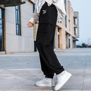 PUMA 女款运动裤透气休闲宽松针织长裤工装裤 534163-51 S