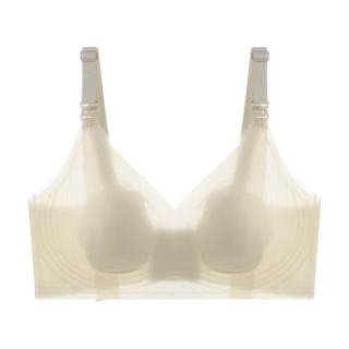 ROVO 哺乳内衣夏季薄款聚拢防下垂怀孕期胸罩产后喂奶专用孕妇文胸 肤色 L
