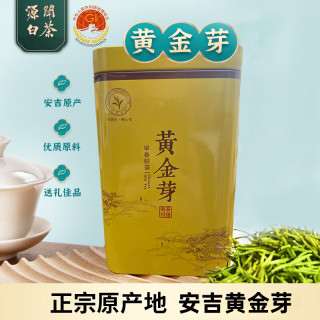 源聞白茶 安吉白茶绿茶茶叶黄金芽2026年新茶明前特级奶白茶送礼礼盒装 2026新茶尝鲜装50克*1罐