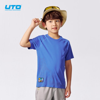 UTO 儿童coolmax趣味动物短袖夏季户外运动休闲半袖速干T恤