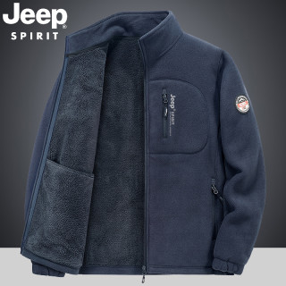 JEEP SPIRIT 男士摇粒绒外套 秋冬季运动户外夹克
