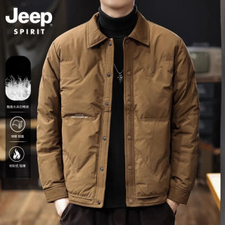 JEEP SPIRIT JEEPSPIRIT Jeep吉普 男士羽绒服 轻薄防风加厚保暖衬衫领外套