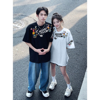 Vibe 男士休闲短袖T恤 宽松纯棉圆领