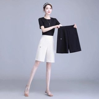 高腰透气显瘦五分短裤女装夏季新款