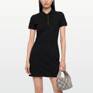 BURBERRY 女款简约时尚翻领通勤百搭连衣裙