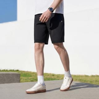 FILA 男装运动休闲裤男士基础百搭微弹针织五分裤