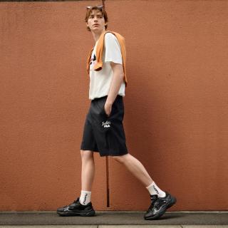 FILA 男装男式休闲裤男士休闲舒适防晒针织五分裤