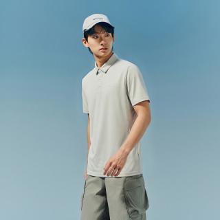 安踏 户外冰丝运动短袖POLO衫男夏季轻薄弹力冰肤翻领休闲t恤上衣