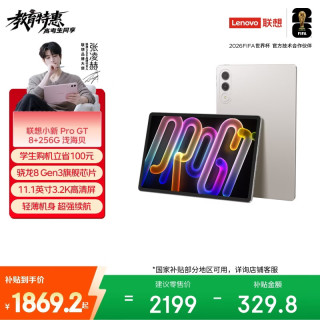 联想 小新PadPro GT 11.1英寸办公学习游戏AI平板电脑3.2K骁龙8Gen3  8+256G白