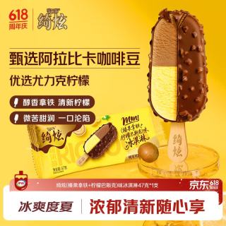 伊利 绮炫榛果拿铁+柠檬巴斯克味冰淇淋 47克 1支