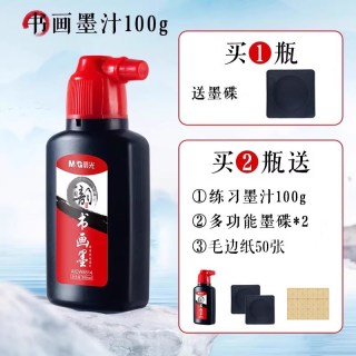 晨光 文具墨汁书法专用毛笔墨水文房四宝小楷国画书画墨液大瓶大桶油烟墨大容量毛笔字初学者500g轻胶速干练习