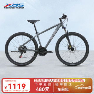 喜德盛 旭日350 X6 铝合金车架碟刹避震山地自行车 21速油压碟刹 雾隐灰 M码（170-185cm）