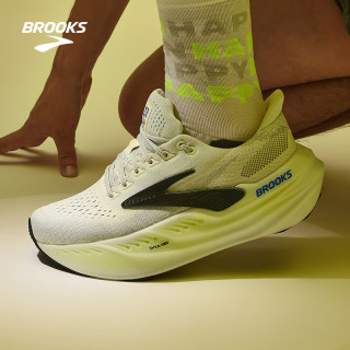 BROOKS Glycerin Max 透气缓震男子竞速跑鞋 1104471D099 灰色/黑色/荧光黄绿 41