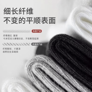 勋阳宇乐 五双装 四季袜男女款短中长筒纯色棉袜吸汗透气防臭白色棉袜男女通用