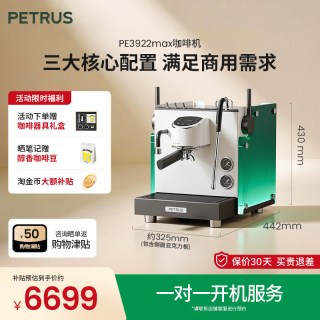 柏翠 半自动商用咖啡机PE3922max流霞旋转泵双锅炉家用小型一人用