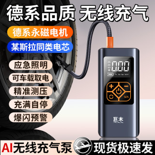 巨木 车载充气泵便携式多功能打气泵筒汽车电动摩托车用轮胎高压充气宝