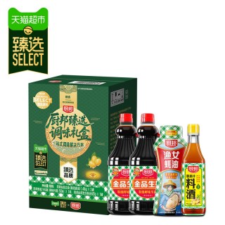 88VIP：厨邦 金品生抽1.48kg*2+金装渔女蚝油605g+葱姜汁料酒500ml调味品