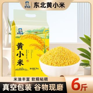 邹有才 东北黄小米 6斤 优质五谷杂粮 真空装