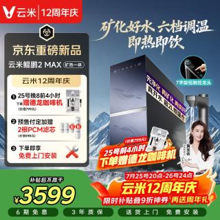 云米 厨下加热净水器 鲲鹏2MAX净热矿物质一体机