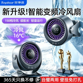 荣事达 2026新款桌面小风扇家用办公室静音制冷USB充电迷你小型风扇壁挂式挂台式电风扇FM-S100-2 紫