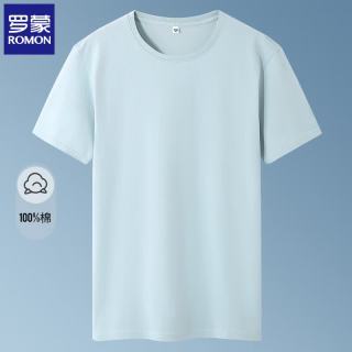 罗蒙 纯棉短袖t恤男 体恤衫