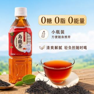 拒绝甜饮碳酸饮料放心喝！ 进口无糖 乌龙茶 500mL*2瓶