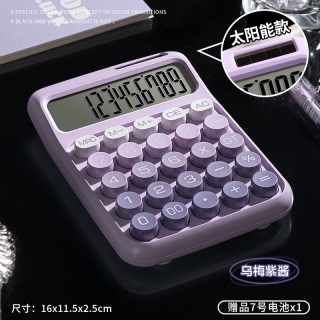 四季年华 计算器女神款计算机办公室用机械按键可爱网红款大学生儿童学生用公务员财务会计语音款多功能商用