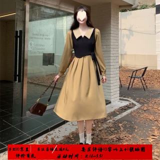 FOURDATRY 裙子夏天女装2025法式赫本风设计感假两件连衣