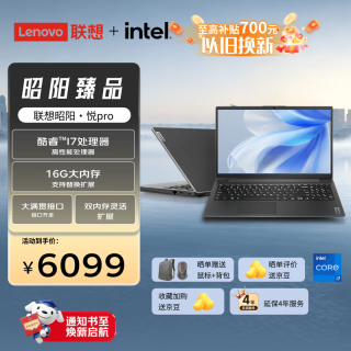 联想 笔记本电脑 昭阳·悦pro15.6英寸商用办公轻薄本 英特尔酷睿 高性能i7 16G 1T SSD