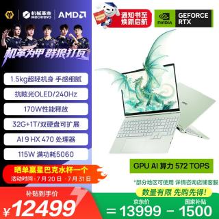 机械革命翼龙15Air  AI PC 15.3英寸轻薄游戏本笔记本电脑(AI 9 HX470 32G 1T RTX5060 240Hz  OLED)青