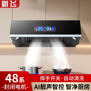 新飞 老式大吸力抽油烟机家用厨房中式小型自动清洗排脱吸油烟机