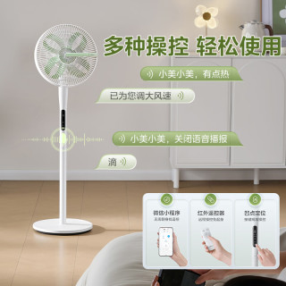 国家补贴、以旧换新：美的 幸运草安睡风扇WiFi智控循环风扇1级能效遥控转页扇 语音智控 一键闪装SDJ30JL