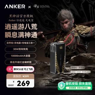 Anker 三合一能量棒 移动电源  10000mAh 黑