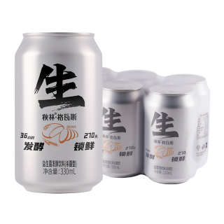 移动端：秋林·格瓦斯 秋林格瓦斯秋林生格瓦斯330ML*6罐哈尔滨特色中央大街同款