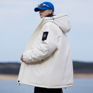 雪中飞 冬季保暖防寒连帽羽绒服外套