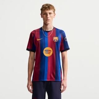 NIKE 2026/27赛季巴萨男子速干足球球衣舒适秋季新款短袖针织T恤 II1872-683