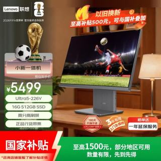 联想 小新一体台式机电脑23.8英寸(酷睿U5-226V 16G 512GB SSD 无线键鼠 win11 )深空