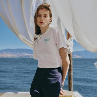 FILA 女装女式时尚休闲运动T恤女士舒适日常针织短袖衫