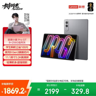 联想 小新平板ProGT 11.1英寸3.2K超清144Hz高刷 骁龙8Gen3 8+256G信风灰