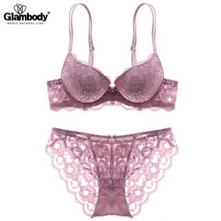 Glambody MAGIC NATURAL LINE 女士文胸内裤套装 842002 紫色 36/80B