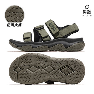骆驼 F14B162007 防滑透气速干 军绿 男41码 户外凉鞋