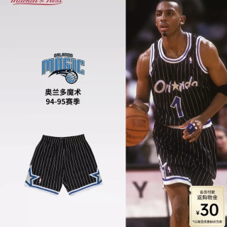 Mitchell&Ness 黑魔术队 通用款 短裤 SMSHCP18153-OMAWHIT93