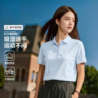 斯凯奇 26年夏季轻奢运动polo衫女短袖t恤女快干衣