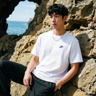 NIKE 男士短袖圆领运动休闲T恤