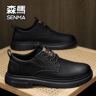 森马 SENMA/森马男鞋2026年新款夏季工装马丁靴男士低帮软底休闲皮鞋潮