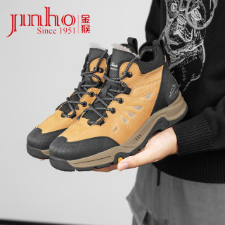 金猴 Jinho/金猴冬季加绒中帮户外徒步鞋男款登山靴防滑保暖耐磨Q80050