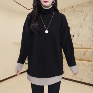 2026春季慵懒风洋气保暖半高领上衣韩版宽松显瘦时尚轻奢百搭小衫